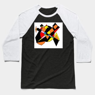 Geometric multicolor Baseball T-Shirt